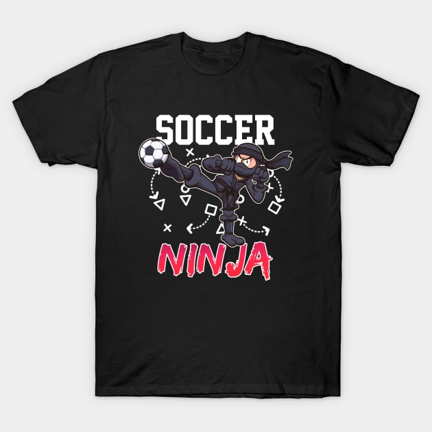 Cool Cartoon Ninja Football Player T-Shirt by TheMaskedTooner